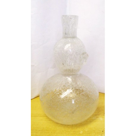 Muránói buborékos falú fúvott váza Olaszországból, egyedi antik műtárgy ritkaság.