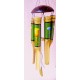 Bambusz szélcsengő vagy belépés jelző festett koktélos dekorációval Malájziából.