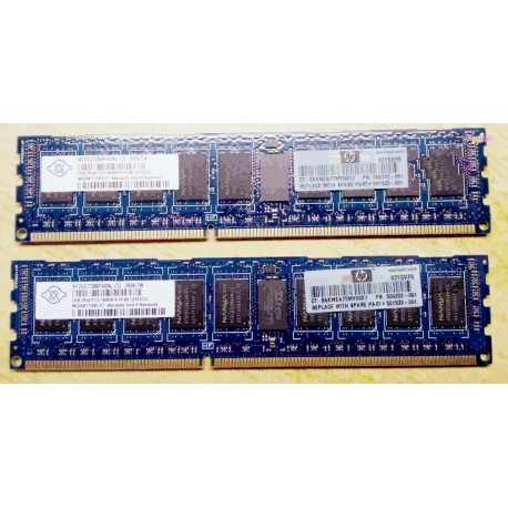 Nanya 2x2GB dual rank ECC szerver memória PC3-10600 1333MHz, NT2GC72B8PA0NL-CG
