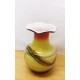 Fodros szájú multicolor Muránói váza Olaszországból. Hibátlan különlegesség.