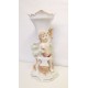 Váza aranykovács angyalkával. Barokk stílusú figurális porcelán tökéletes állapotban.