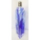 Prizma alakú kékkel mintázott fém kupakos likőrös kristály ritkaság a vitrinedbe.