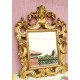 Barokk stílusú Florentin keretes robusztus tükör, egyedi korabeli darab.
