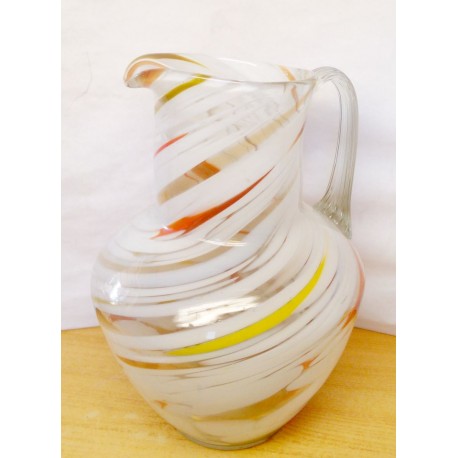 Muránói Splatter Art Glass boroskancsó márványos mintával 1950-1960-es évek ritkaság a vitrinedbe.