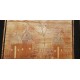 Bambuszkeretes Afrikai kézműves falikép, papirusz, és szalma dekorációval.