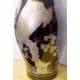 Ezüst festésű antik váza sassal, és virágos motívumokkal, Muránói üvegből tökéletes állapotban.