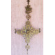 Ortodox kardos, és kétfejű sas alakos bronz felfüggeszthető gyertyatartó a távolkeletről.