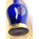 Egyedi szépségű kék aranyozott Bohemia váza dús eklektikus zománc festéssel