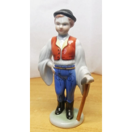 Favágó legényke. Herendi porcelán figura.