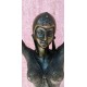 Primadonna. Egzotikus táncosnő szobor Franciaországból, bronz, márvány talapzaton.