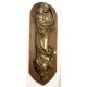 Madonna a Jézuskával. Falra akasztható fa hátlapos ón relief bronz bevonattal. Barokk stílus.
